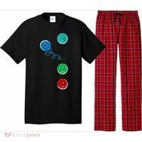 Four Groovy Buttons Blue Cat Funny Halloween Pajama Set thumb 0
