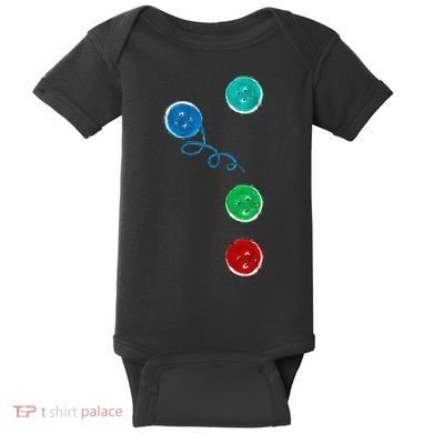Four Groovy Buttons Blue Cat Funny Halloween Baby Bodysuit