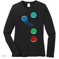 Four Groovy Buttons Blue Cat Funny Halloween Women's Long Sleeve Shirt thumb 0