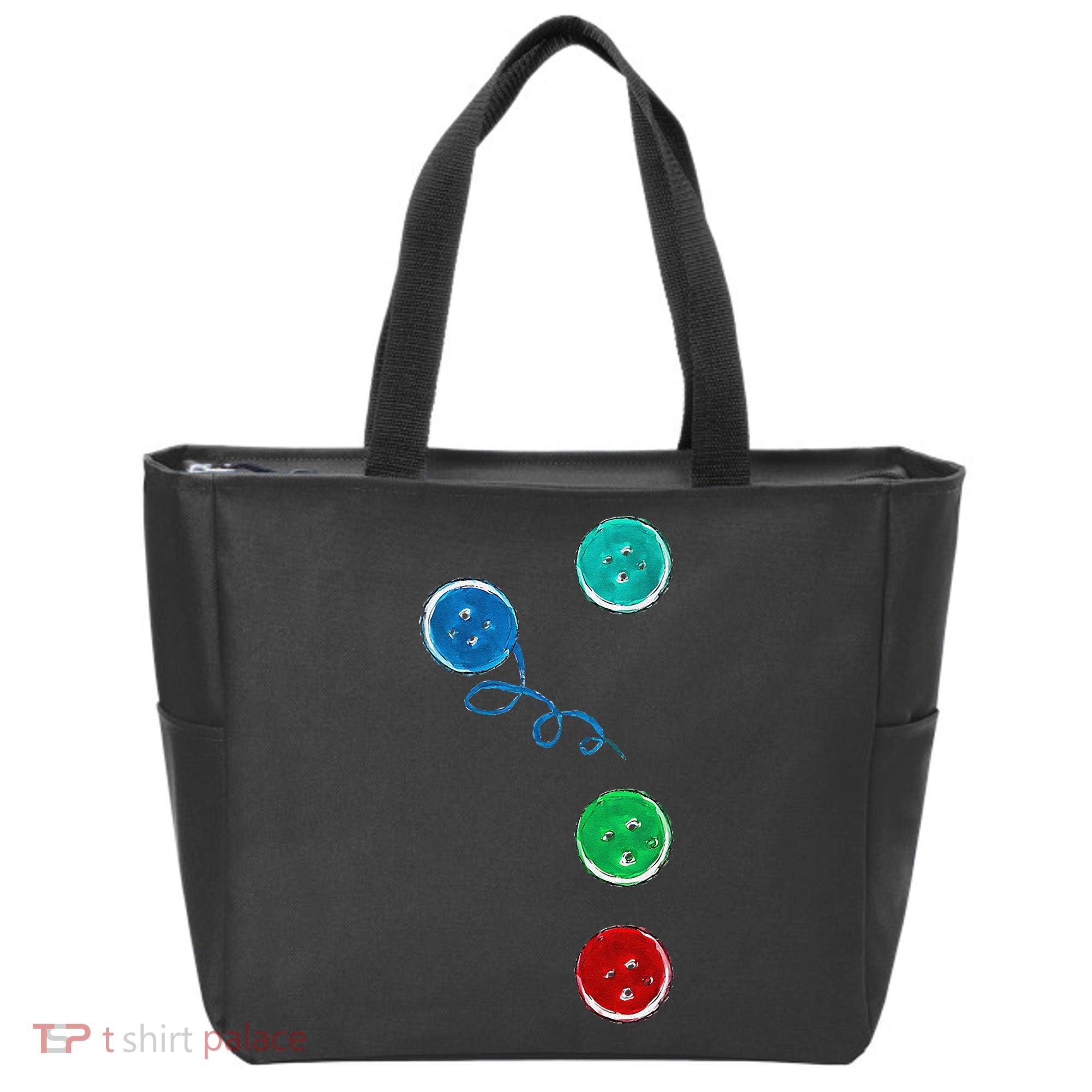 Four Groovy Buttons Blue Cat Funny Halloween Tote Bag