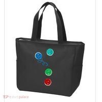 Four Groovy Buttons Blue Cat Funny Halloween Tote Bag thumb 3
