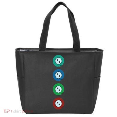 Four Groovy Buttons Blue Cat Funny Halloween Tote Bag