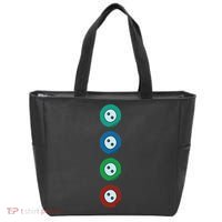 Four Groovy Buttons Blue Cat Funny Halloween Tote Bag thumb 0