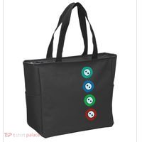 Four Groovy Buttons Blue Cat Funny Halloween Tote Bag thumb 2