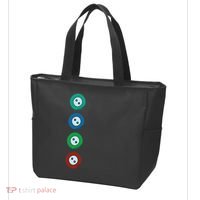 Four Groovy Buttons Blue Cat Funny Halloween Tote Bag thumb 3