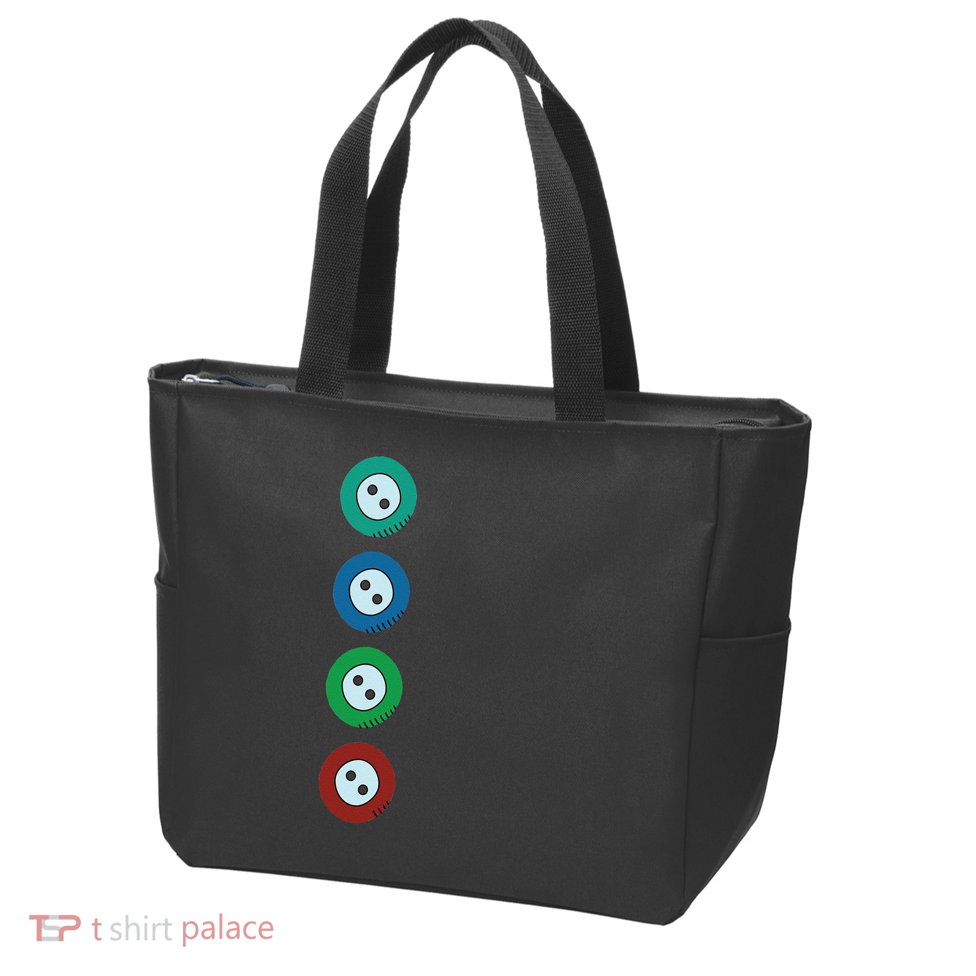 Four Groovy Buttons Blue Cat Funny Halloween Tote Bag
