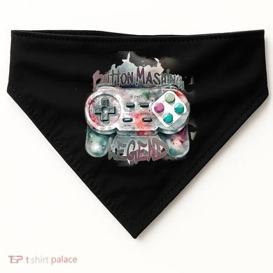 Funny Gamer Button Mashing Legend USA-Made Doggie Bandana