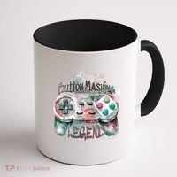 Funny Gamer Button Mashing Legend Coffee Mug thumb 1