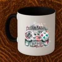 Funny Gamer Button Mashing Legend Coffee Mug thumb 2
