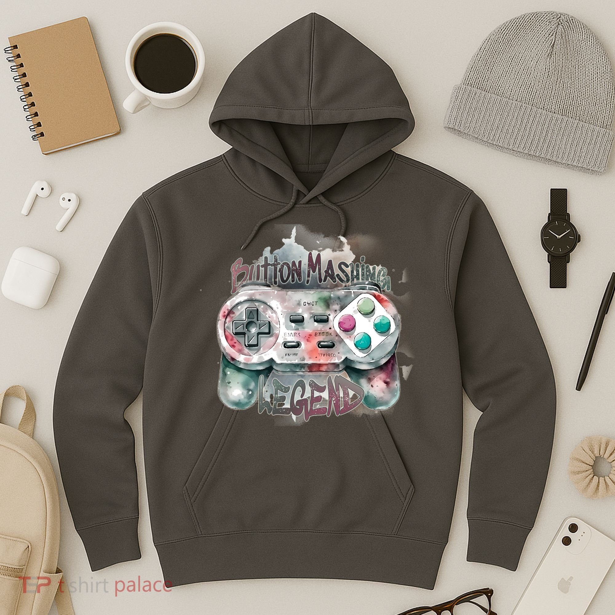 Funny Gamer Button Mashing Legend Hoodie