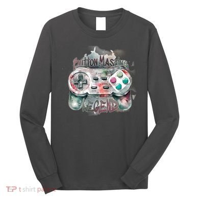 Funny Gamer Button Mashing Legend Long Sleeve Shirt