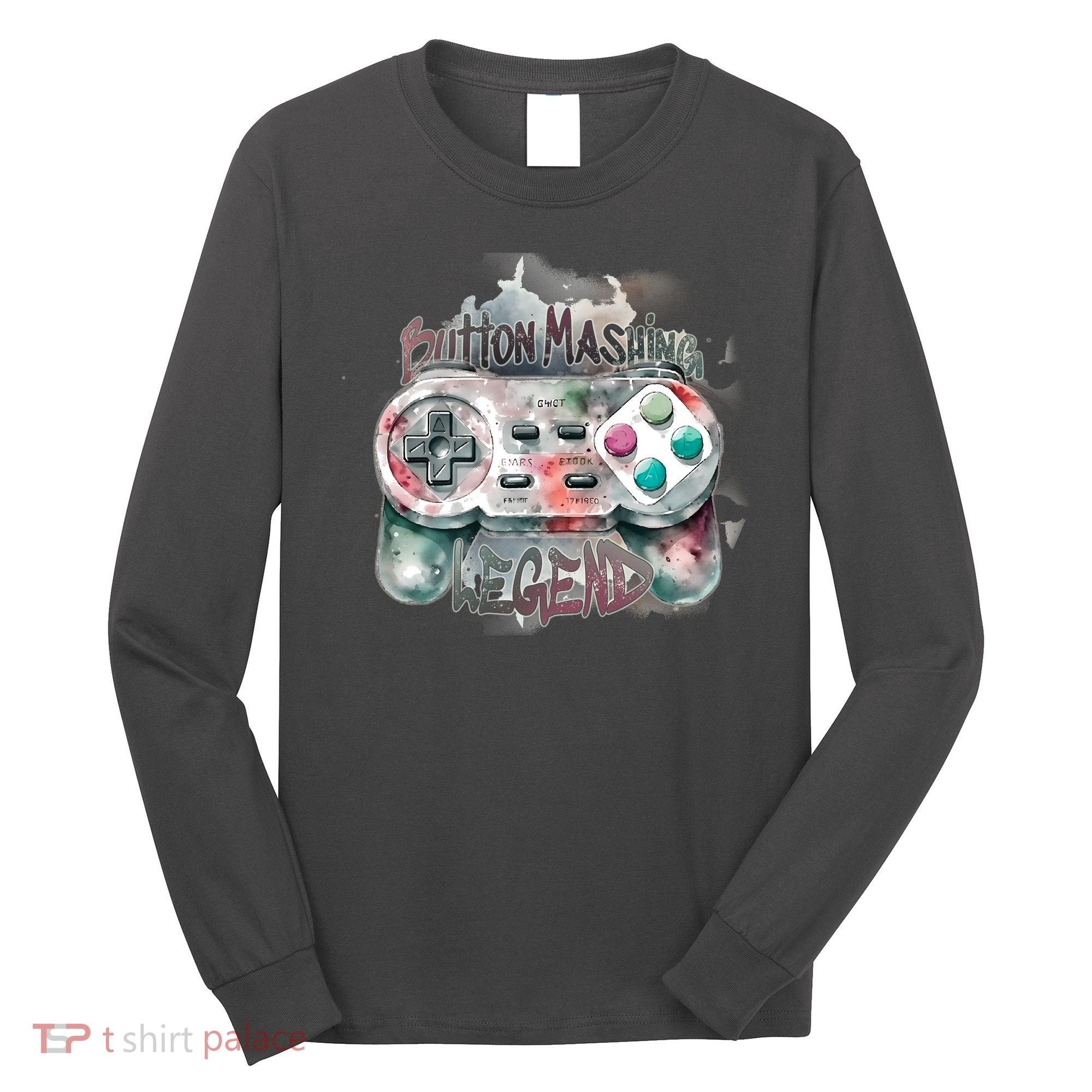 Funny Gamer Button Mashing Legend Long Sleeve Shirt