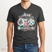 Funny Gamer Button Mashing Legend V-Neck T-Shirt thumb 2