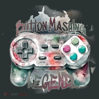 Funny Gamer Button Mashing Legend V-Neck T-Shirt