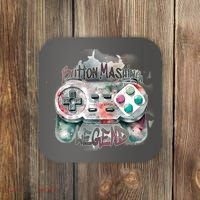 Funny Gamer Button Mashing Legend Coaster thumb 0