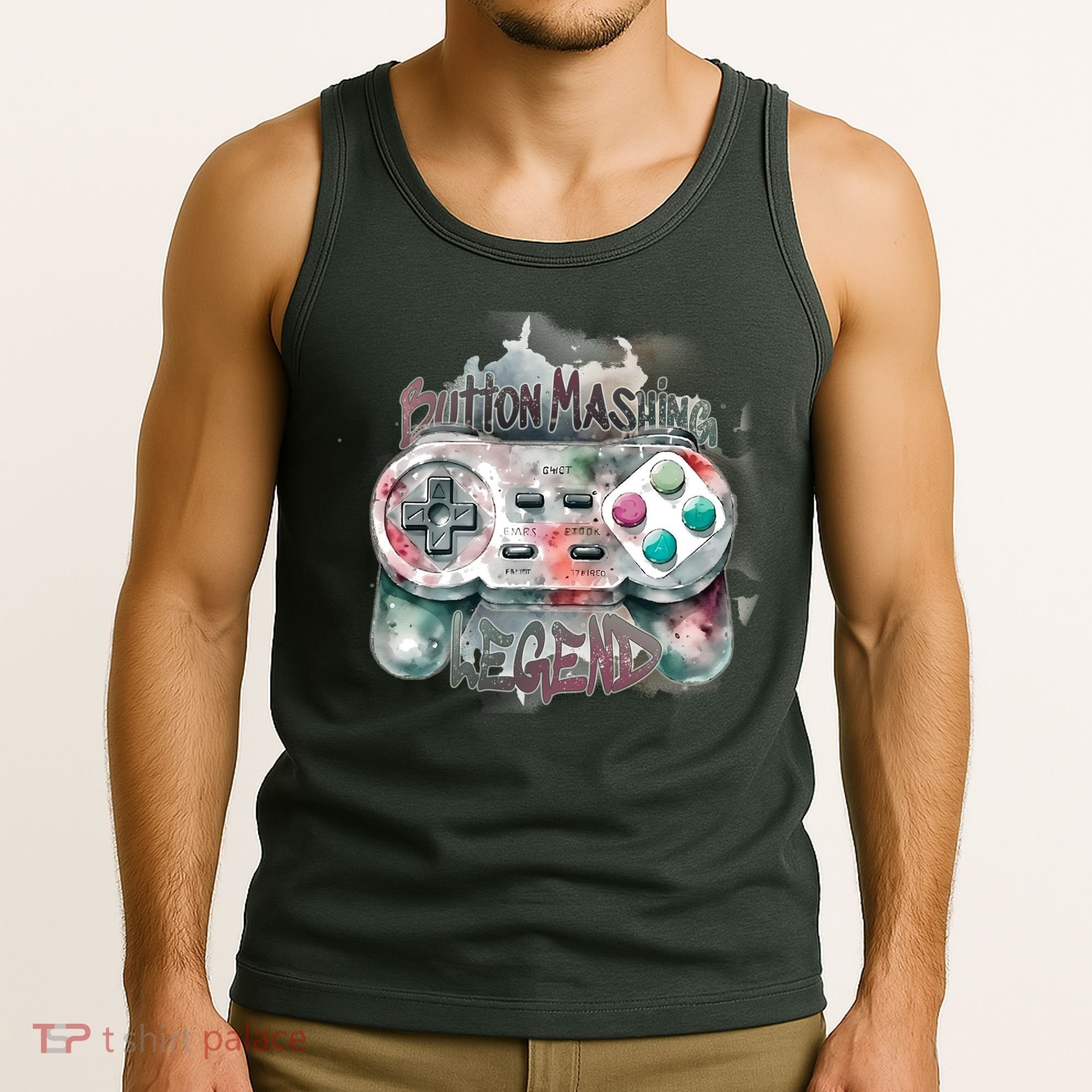 Funny Gamer Button Mashing Legend Tank Top