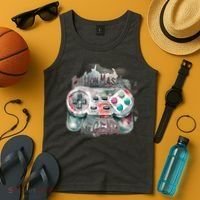 Funny Gamer Button Mashing Legend Tank Top thumb 4