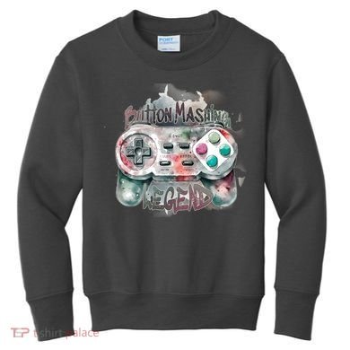 Funny Gamer Button Mashing Legend Kids Sweatshirt