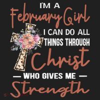 February Girl Birthday I Can Do Things Through Christ Beanie thumb 2