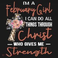February Girl Birthday I Can Do Things Through Christ Polo thumb 3