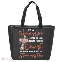 February Girl Birthday I Can Do Things Through Christ Tote Bag thumb 0
