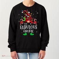 Fabulous Gnome Buffalo Plaid Matching Family Christmas Women's Sweatshirt thumb 0