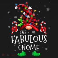 Fabulous Gnome Buffalo Plaid Matching Family Christmas Women's Hoodie thumb 2