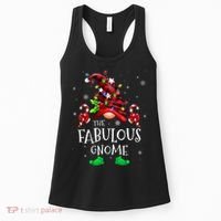 Fabulous Gnome Buffalo Plaid Matching Family Christmas Women's Tank Top thumb 0