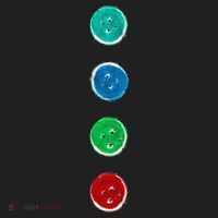 Four Groovy Buttons Blue Cat Funny Halloween Custom Golf Towel thumb 3