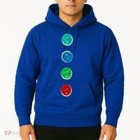 Four Groovy Buttons Blue Cat Funny Halloween Custom Hoodie thumb 2