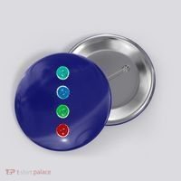 Four Groovy Buttons Blue Cat Funny Halloween Custom Button thumb 0
