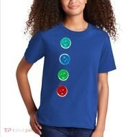 Four Groovy Buttons Blue Cat Funny Halloween Custom Kids T-Shirt thumb 2