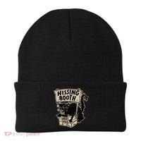 Funny Goth Black Cat Hissing Booth For Cat Moms & Cat Dads Beanie thumb 0