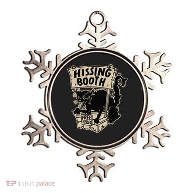 Funny Goth Black Cat Hissing Booth For Cat Moms & Cat Dads Ornament