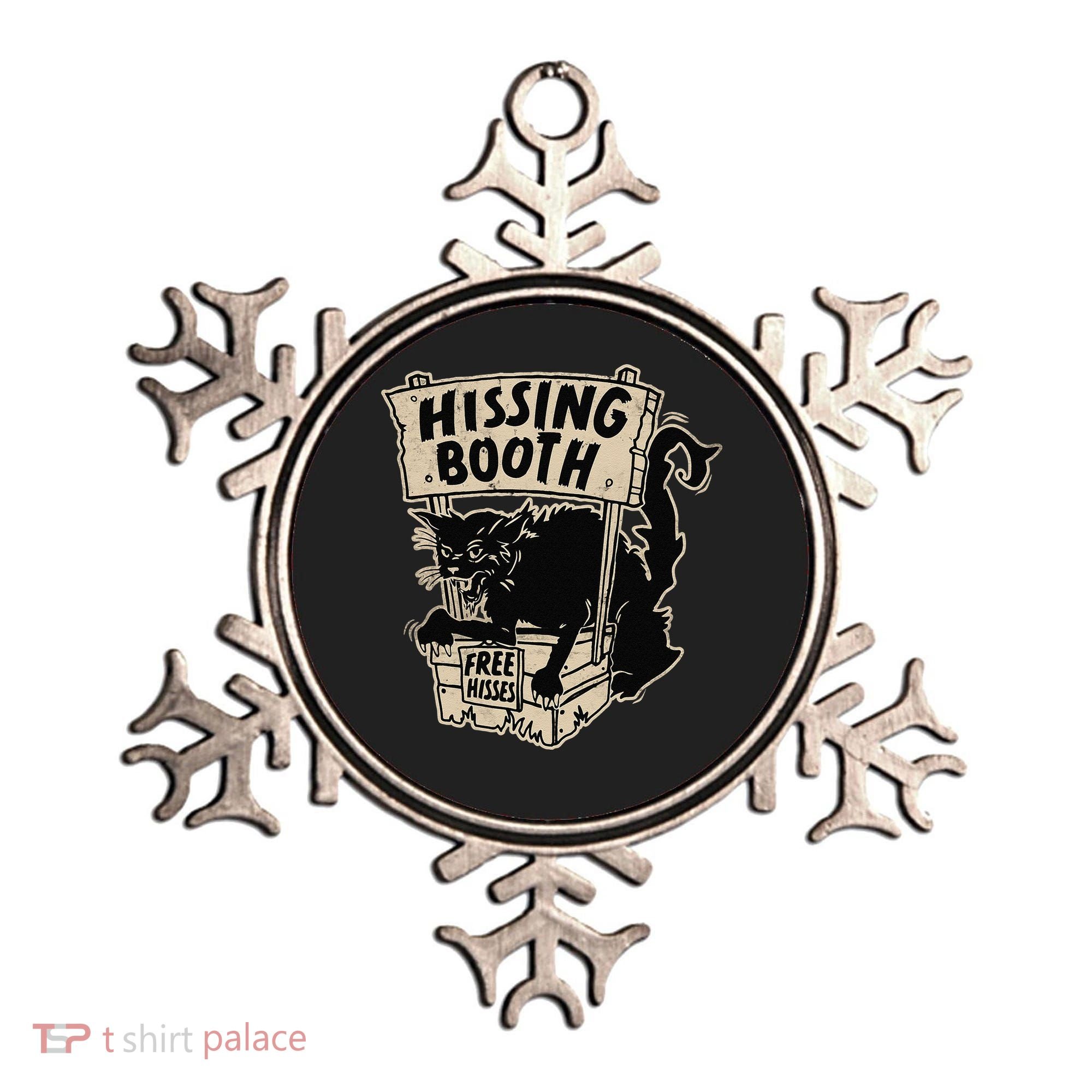 Funny Goth Black Cat Hissing Booth For Cat Moms & Cat Dads Ornament