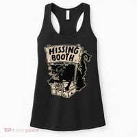 Funny Goth Black Cat Hissing Booth For Cat Moms & Cat Dads Women's Tank Top thumb 0