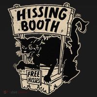 Funny Goth Black Cat Hissing Booth For Cat Moms & Cat Dads Women's Tank Top thumb 5
