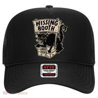 Funny Goth Black Cat Hissing Booth For Cat Moms & Cat Dads Hat thumb 0