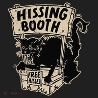 Funny Goth Black Cat Hissing Booth For Cat Moms & Cat Dads Hat thumb 2