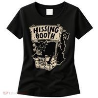 Funny Goth Black Cat Hissing Booth For Cat Moms & Cat Dads Women's T-Shirt thumb 0