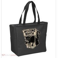 Funny Goth Black Cat Hissing Booth For Cat Moms & Cat Dads Tote Bag thumb 2