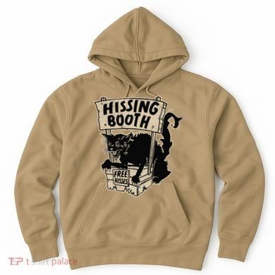 Funny Goth Black Cat Hissing Booth For Cat Moms & Cat Dads Hoodie