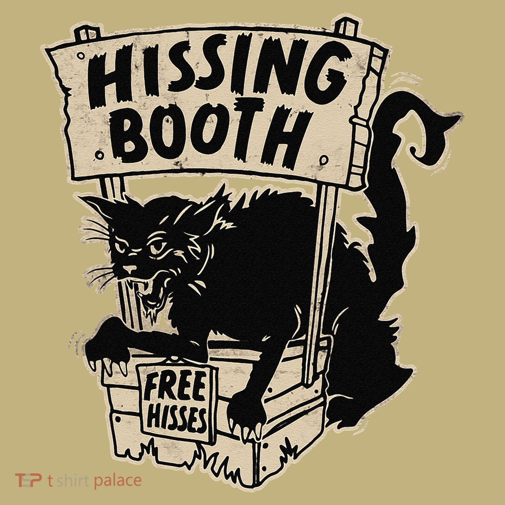 Funny Goth Black Cat Hissing Booth For Cat Moms & Cat Dads Mousepad