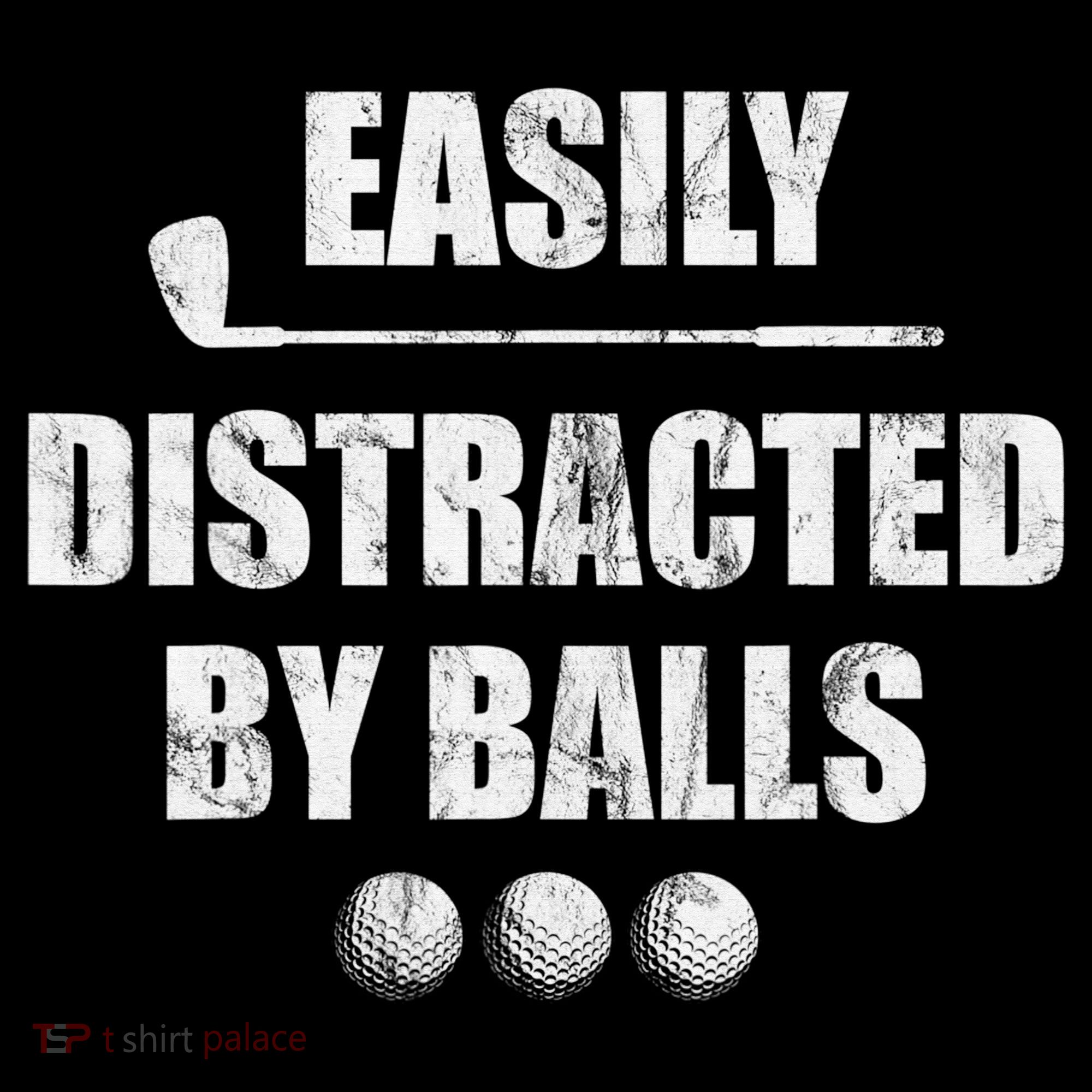 Funny Golf Ball Easily Distracted by Balls Humor Golfing Coffee Mug