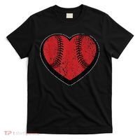 Funny Gift Baseball Heart Vintage Valentine's Day Gift For Kids Boys T-Shirt thumb 0