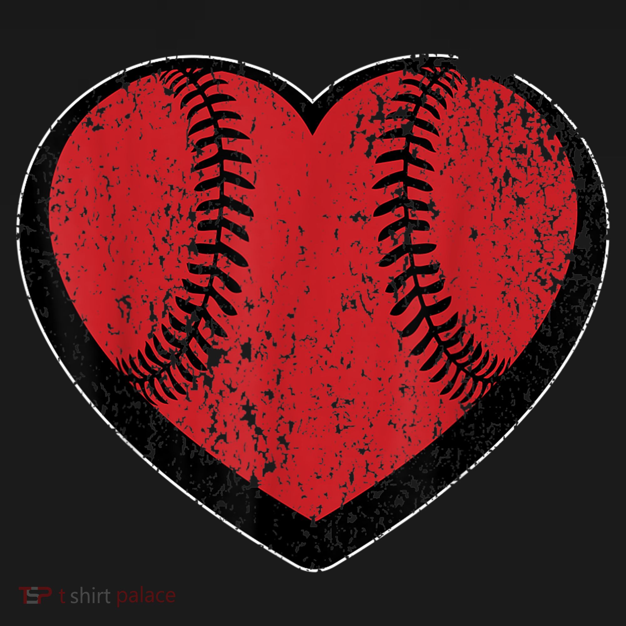 Funny Gift Baseball Heart Vintage Valentine's Day Gift For Kids Boys T-Shirt