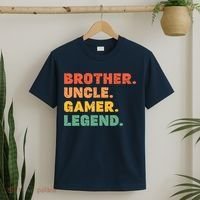 Funny Gamer Brother Uncle Gaming Legend Vintage Video Game T-Shirt thumb 2