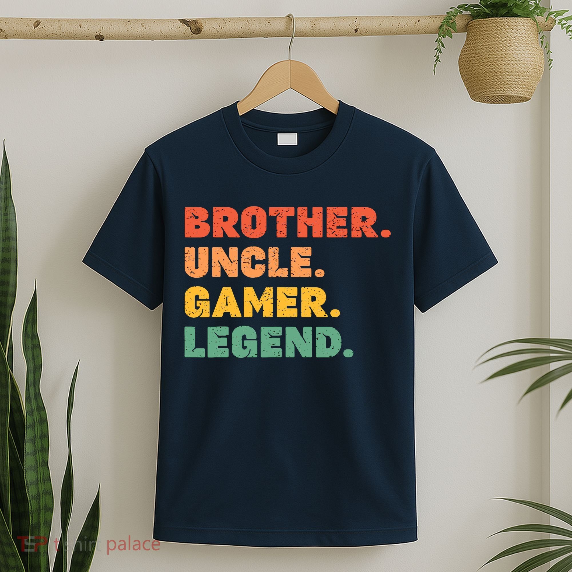 Funny Gamer Brother Uncle Gaming Legend Vintage Video Game T-Shirt