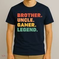 Funny Gamer Brother Uncle Gaming Legend Vintage Video Game T-Shirt thumb 3