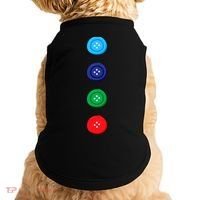 Four Groovy Buttons Blue Cat Funny Halloween Costume Doggie Tank thumb 0